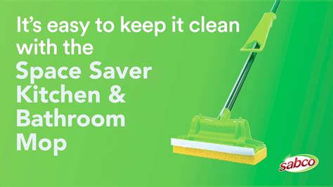 Sab30002 Sabco Space Saver Kitchen And Bathroom Mop Youtube