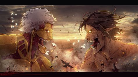 Titan Reiner Braun Vs Rogue Titan Eren Jaeger Titan Shifters Attack