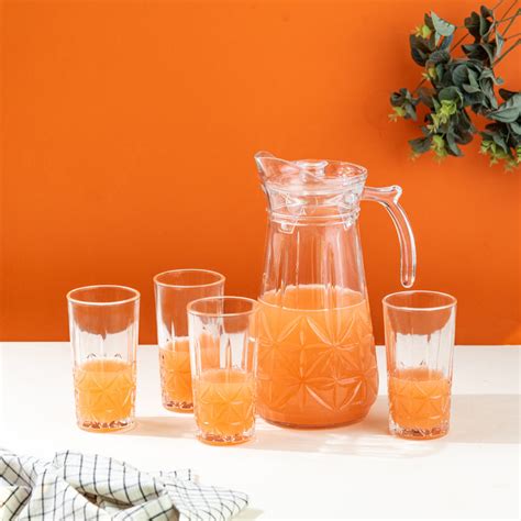 Intricate Cut Glass Jug And Tumbler Set The June Shop