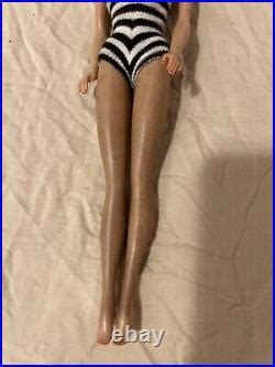 Vtg Mattel Barbie Bubble Cut Raven Brunette Doll St Issue