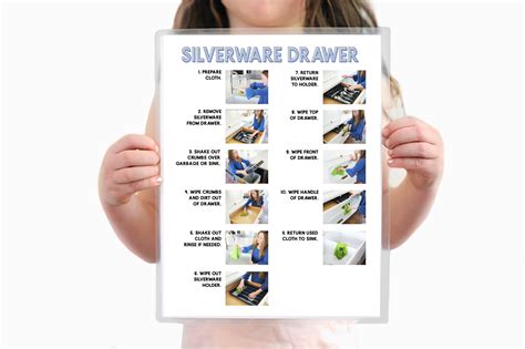 Silverware Drawer Step By Step Visual Aid Cleaning Chore Guides Cheat