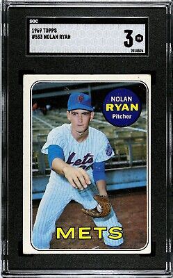 1969 Topps 533 Nolan Ryan New York Mets SGC 3 VG Very Good EBay