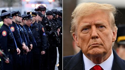 Trump Attends Wake Of Slain Nypd Officer As Biden Attends Glitzy Ny