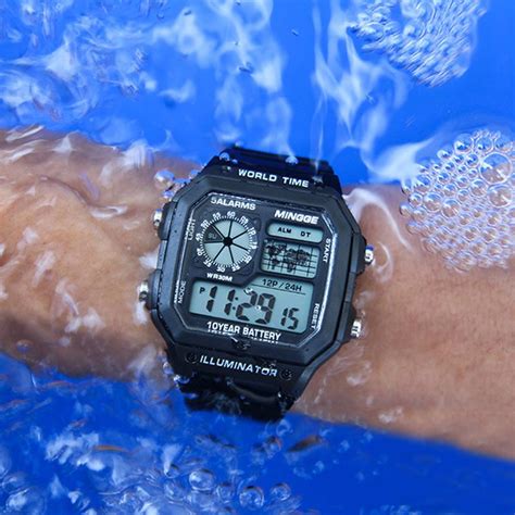 Купить Мужские цифровые спортивные светящиеся хронографы ...