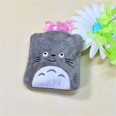 Totoro Cartoon Hot Water Bag Small Hot Water Bag With Cover For Pain Relief Neck Shoulder Pain