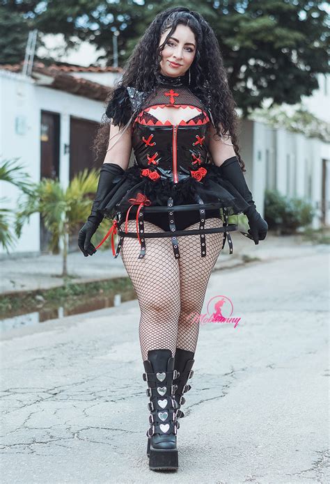 Halloween Power Derivative Sexy Lingerie Set Chainsaw Gothic Wedding Style Hollow Top And