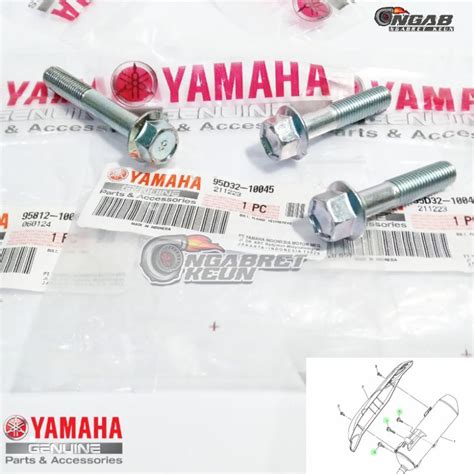 Jual BAUT DUDUKAN ATAS BAWAH KNALPOT NMAX AEROX 155 LEXI ORIGINAL YGP