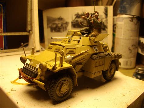 German Armored Car Sdkfz Plastic Model Military Vehicle Kit