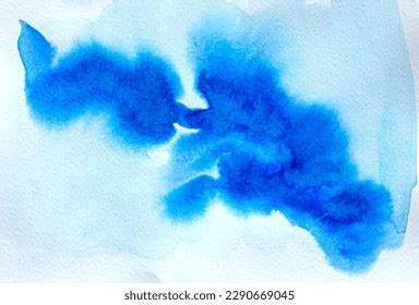 Watercolor Blue Splash Artwork Background Stock Illustration 2290669045 ...