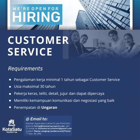 Lowongan Kerja Customer Service Staff Accounting Leader Penataan