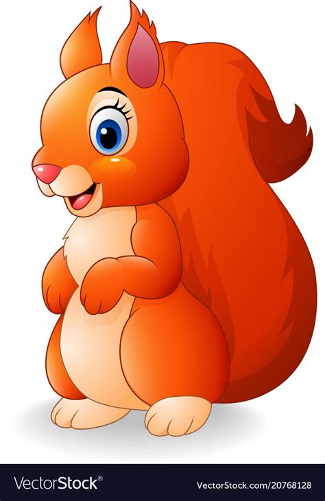 Cartoon Adorable Squirrel Royalty Free Vector Image