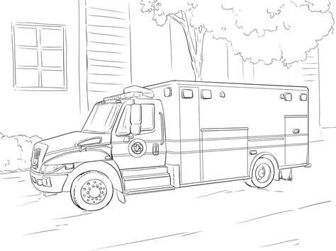 Coloriage Dessin Ambulance Gratuit T L Charger Et Imprimer Gratuit