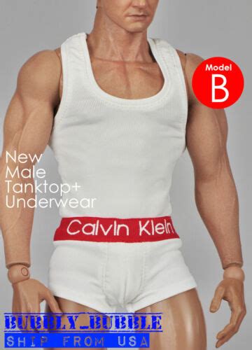 Male Tank Top Underwear White For Hot Toys Phicen Figure Ship From Usa Ebay