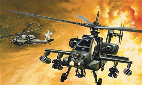 Apache Helicopter Painting at PaintingValley.com | Explore collection ...