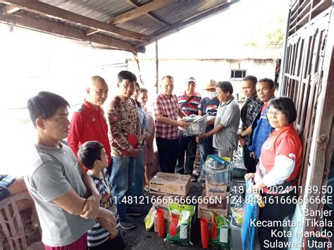 Dinas Sosial Manado Salurkan Bantuan Tanggap Darurat Bagi Korban