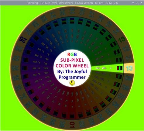 RGB Sub-Pixel Spinning Color Wheel | Pixel, Color wheel, Pixel color