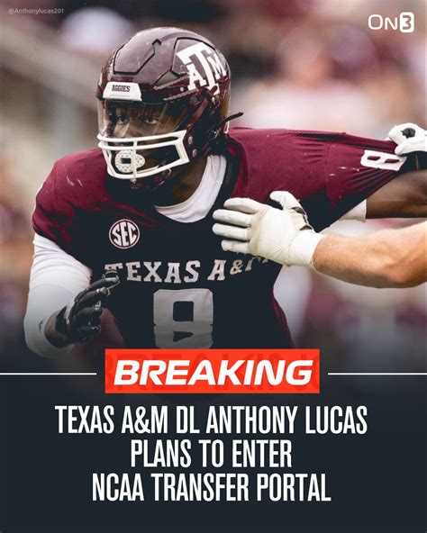 On On Twitter Breaking Texas A M Dl Anthony Lucas Announced Plans