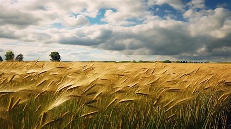 Golden Harvest A Bumper Wheat Crop Premium Ai Generated Image