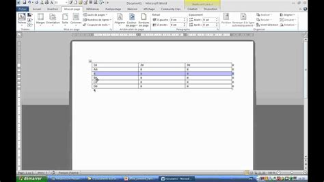 Comment Inserer Des Lignes Ou Colonnes Dans Un Tableau Word Youtube