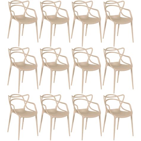 Kit Cadeiras Allegra Empilh Vel Inmetro Magazine Decor Nude