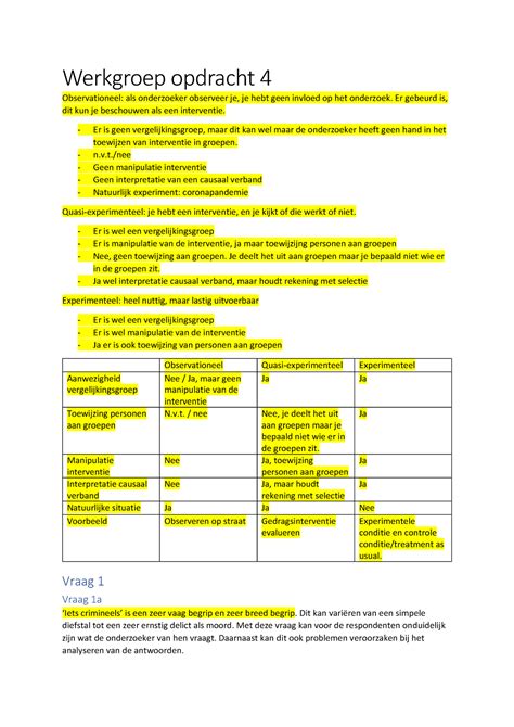 Werkgroep Opdracht 4 Kwantitatieve Methoden En Technieken Bachlor