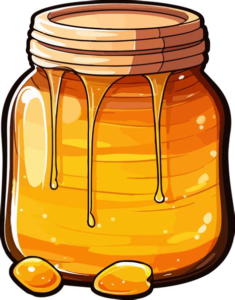 Ai Generated Honey Jar Clipart Design Illustration 36520686 Png