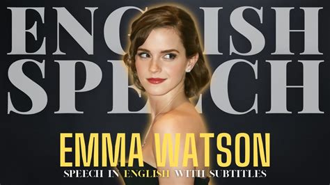 English Speech Emma Watson Gender Equality Speech English Subtitles