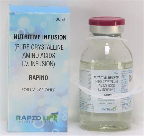 Pure Crystalline Amino Acids IV Infusion 100 Ml Grade Gmp Rs 20