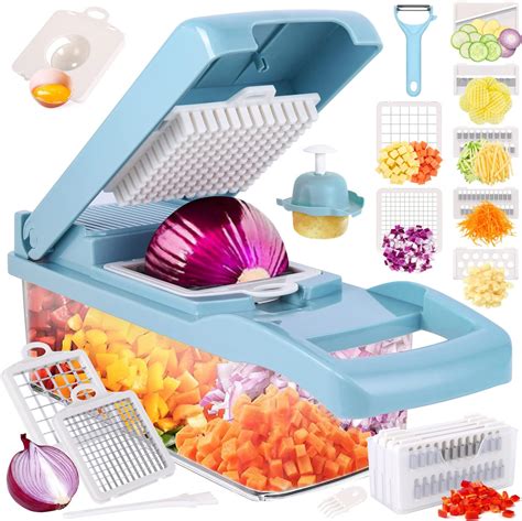 Amazon Vegetable Chopper Veggie Chopper With Container 13 In 1