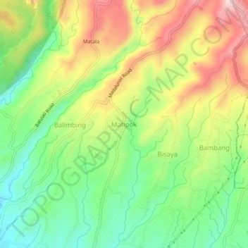 Mapa Topogr Fico Matipok Altitude Relevo