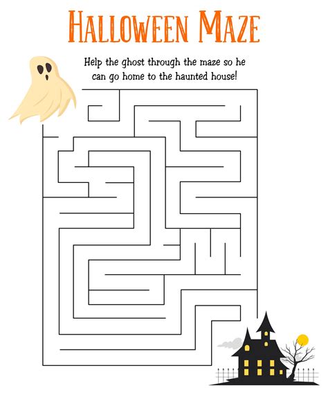 Scary Halloween Mazes 15 Free Pdf Printables Printablee