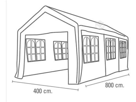 Toldo Carpa Gigante 8x4 M Eventos Fiestas Premium Convertibl En Venta