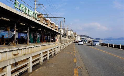 镰仓高校前站车站信息电车 江岛电铁