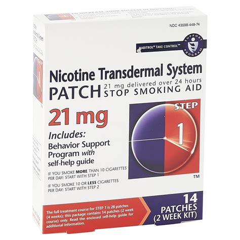 Habitrol Mg Nicotine Transdermal System Patches Step Stop Smoking