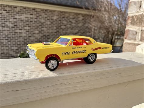 65 Chevy Chevelle Awb Time Machine Funny Car Plastic Model Car