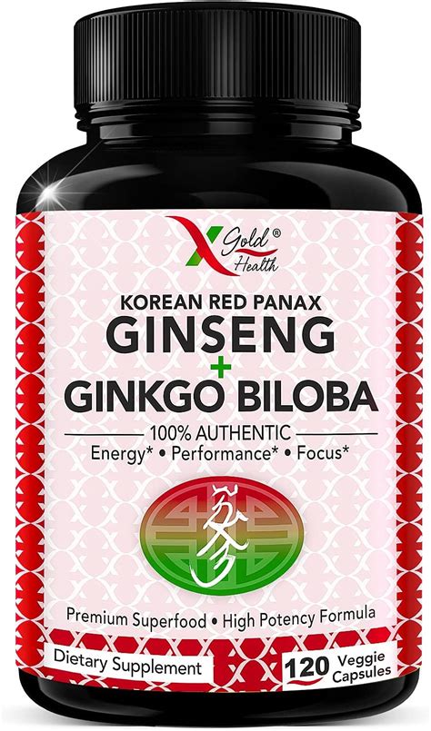 Andrew Lessman Ginkgo 120 Plus Ginseng 200 30 Capsules Standardized Extract Blend