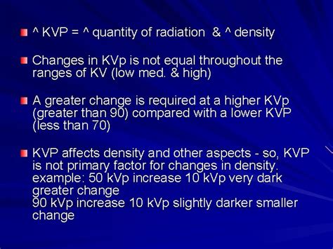 Radiography Technique Exposure Factors Kvp Energy Of Xrays