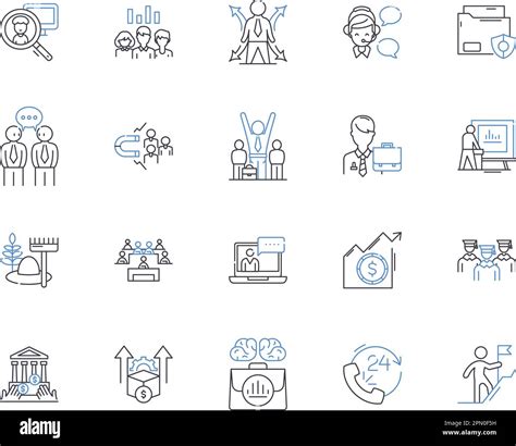 Employee Effectiveness Outline Icons Collection Productivity