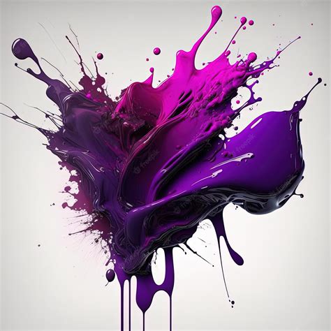 Premium Photo | Purple paint blotch and splash paint