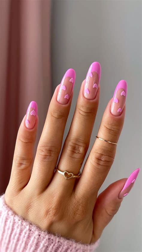 Captivating Valentines Day Nail Designs Love Heart Barbie Pink