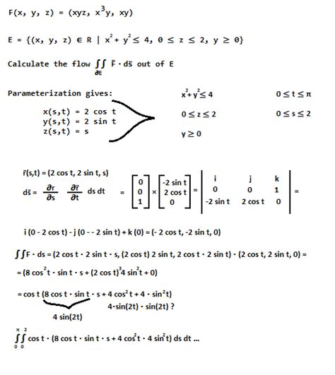 Multivariable Calculus Calculating The Flow Of A Vectorfield With