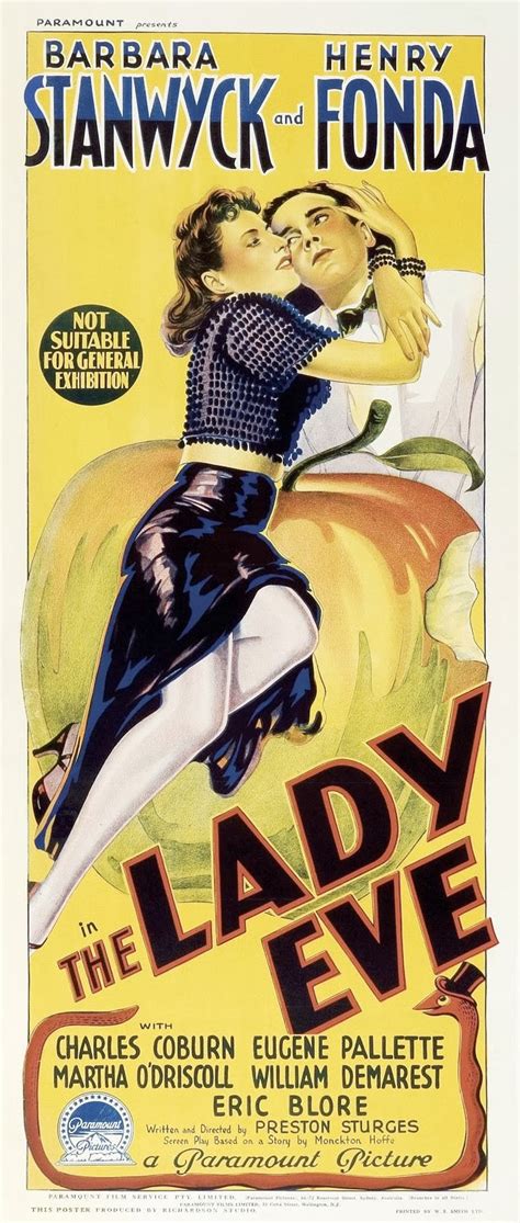 The Lady Eve poster horizontal | Cine-Retro Film Society