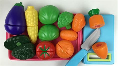 Just Like Home Velcro Toy Cutting Fruits And Vegetables Pretend Play