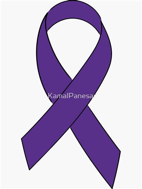 Purple Awareness Ribbon Sticker For Sale By Kamalpanesar Redbubble