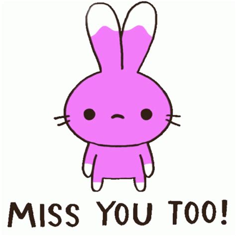 Buniboo Cries Miss You Too Sticker - Buniboo And Bearuloo Bunny Miss ...