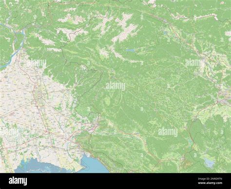 Goriska Statistical Region Of Slovenia Open Street Map Stock Photo