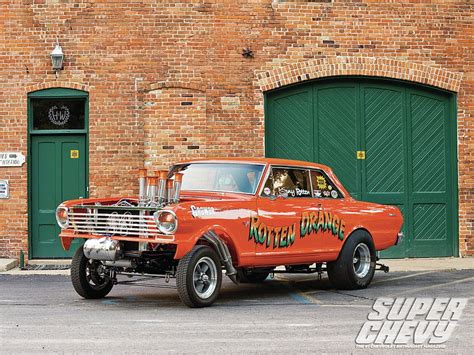 Chevy Ii Gasser Classic Gm Rotten Orange Pipes Hd Wallpaper Peakpx