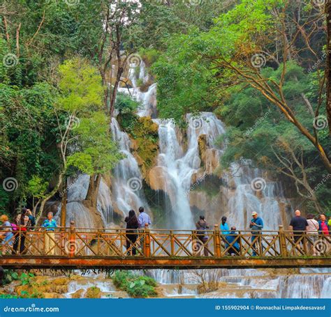 Tat Kuang Si Waterfalls, Luang Prabang. Laos. Editorial Photo ...