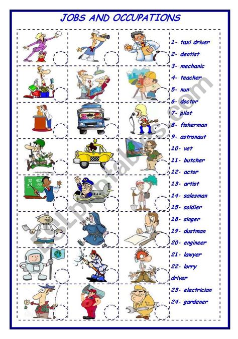 JOBS AND OCCUPATIONS ESL Worksheet By Nereis