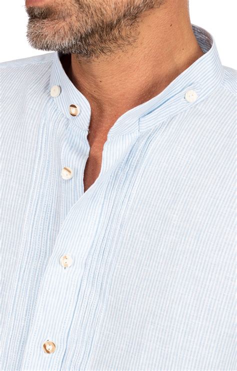 Almsach Hemd Stehkragen 175LI hellblau (Slim Fit) - Alpenclassics.de